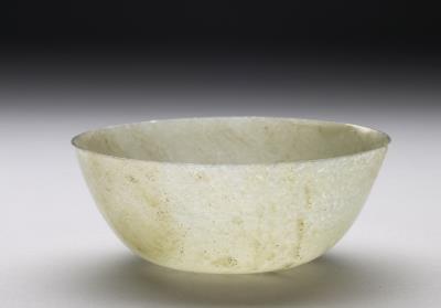 图片[2]-Jade bowl and a white embroidered wrapper with a floral pattern, Qing dynasty, 18th c., probably a work of the Muslim regions-China Archive